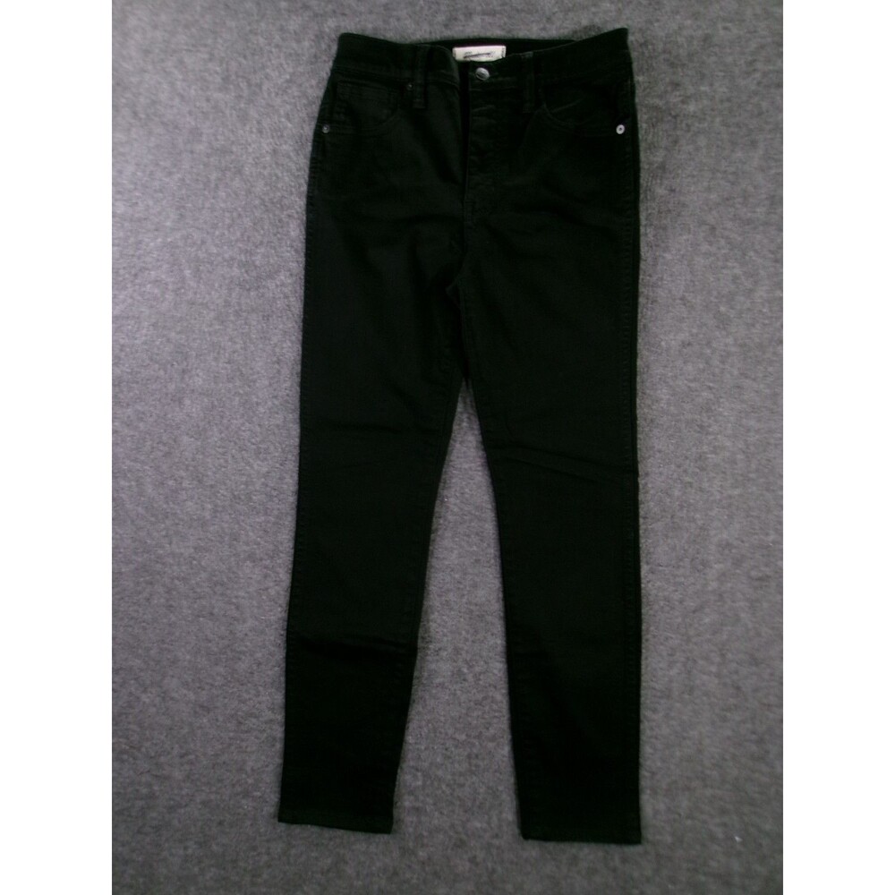 Madewell Jeans Womens 27P Black High Rise Skinny Slim Fit Dark Wash Casual
